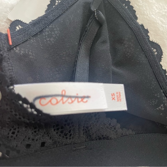 COLSIE BLACK LACE BRALETTE SIZE XS 34A/B NWT - Picture 4 of 6